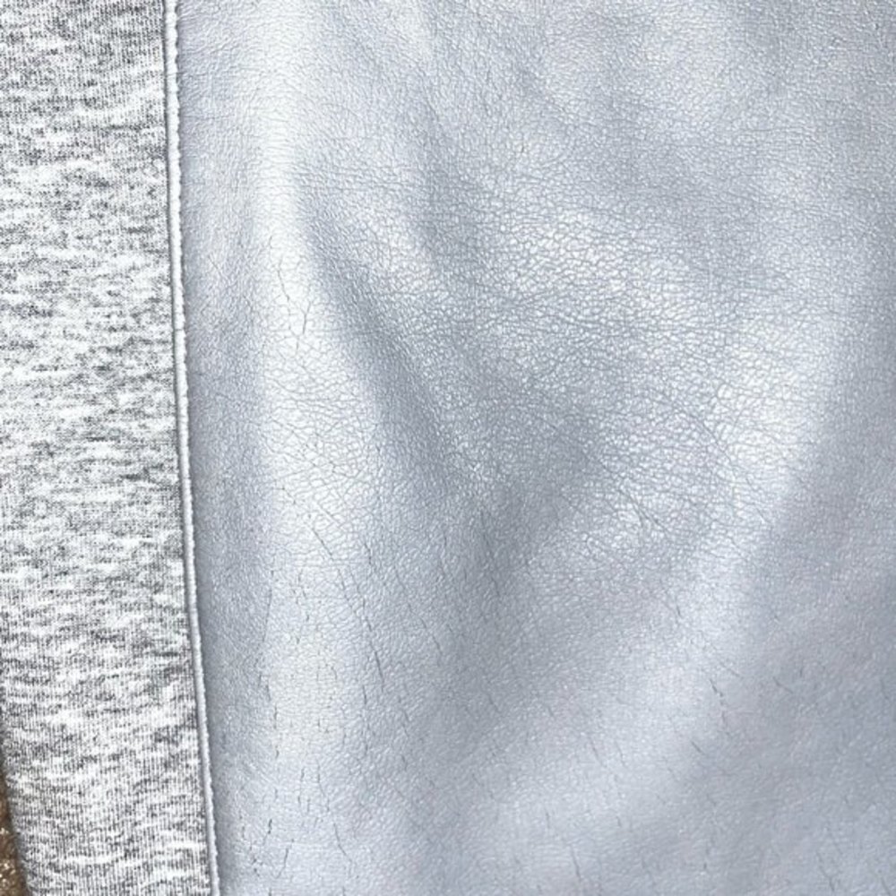 Anthropologie Bailey 44 Loti Skirt Grey Faux Leather Jersey Womens Size Large - Picture 9 of 10